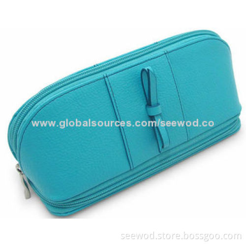 PU cosmetic case with hanging mirror